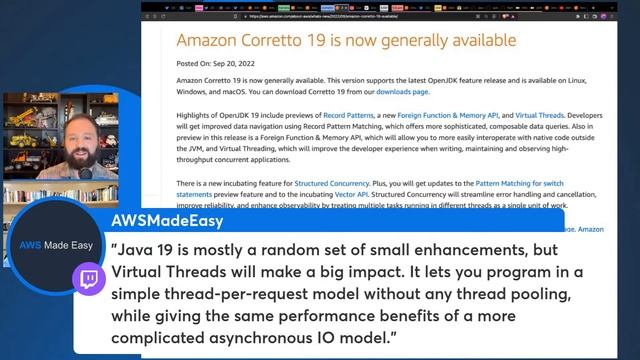Amazon Corretto 19 (Amazon's Java) Released смотреть онлайн