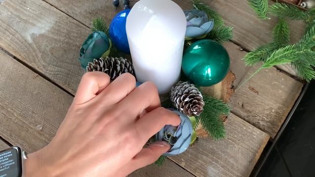 Новогодний подсвечник своими руками | композиция со свечой | Christmas Candlestick Tutorial