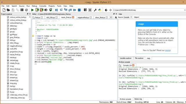 Resizing an image using python(spyder)- Basics of image processing смотреть онлайн