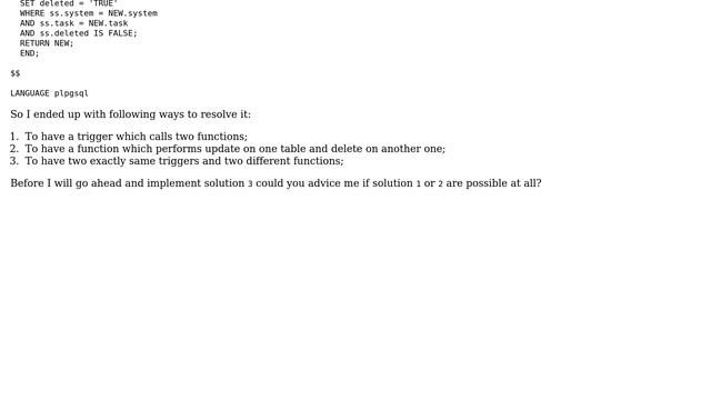 Databases: Call multiple functions from trigger? (2 Solutions!!) смотреть онлайн