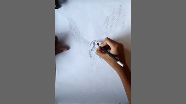 Angel Sketch Drawing ? || How to Draw An Angel ? смотреть онлайн