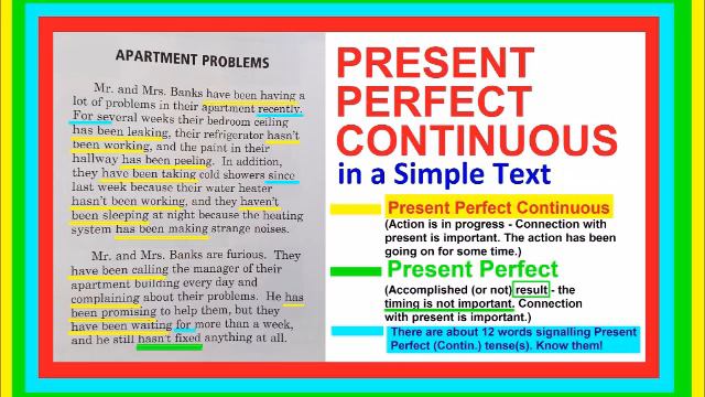 Present Perfect Continuous in a Simple Text смотреть онлайн