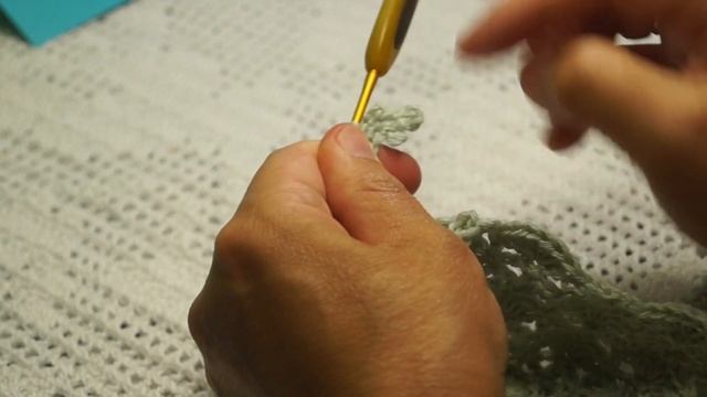 Простая и красивая обвязка для шали или бактуса, crochet shawlш(шаль № 122) смотреть онлайн