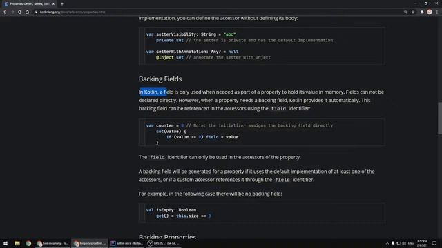 Kotlin с нуля #7 - Properties (kotlin docs "live" с комментариями) смотреть онлайн
