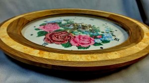 Круглая рамка из ореха для настенных часов-2 часть