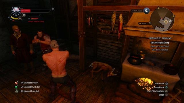 The Witcher 3 - Fists of Fury Novigrad: Master Claytop Dialogue, Defeat Georgius Geor "Pile Driver" смотреть онлайн