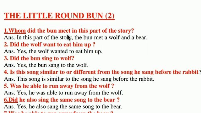 The little round bun Part - 2 , class 5 English lesson 3 with full questions answer discussion смотреть онлайн