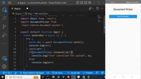 React Native Document Picker || Upload Images, Pdf in React Native Application