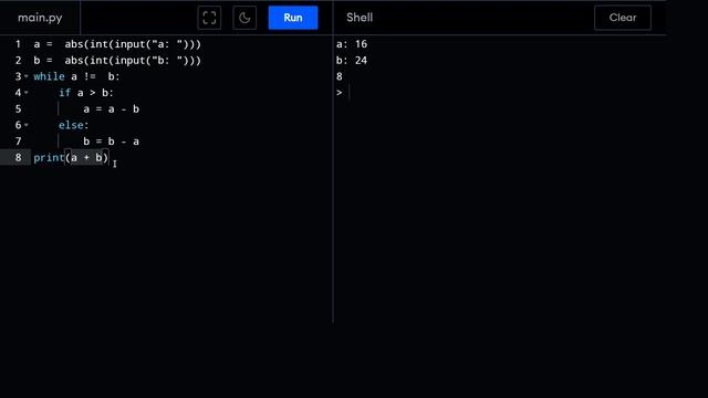 Python DİM Abituriyent: ƏBOB və ƏKOB - un tapılması, Evklid alqoritmi. смотреть онлайн