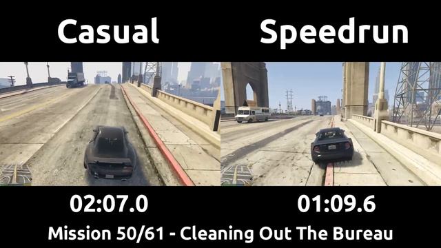 Casual VS Speedrun in GTAV #13 - Just don't crash lol смотреть онлайн