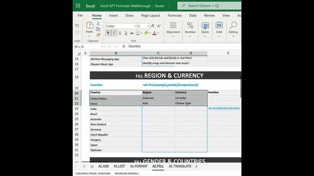 ChatGPT for Excel =AI.FILL Function смотреть онлайн