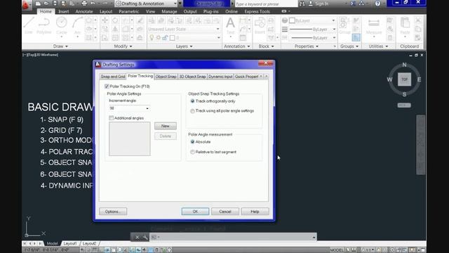 Learning AutoCAD 2013 Tutorial 4: Basic Drawing Aids. смотреть онлайн