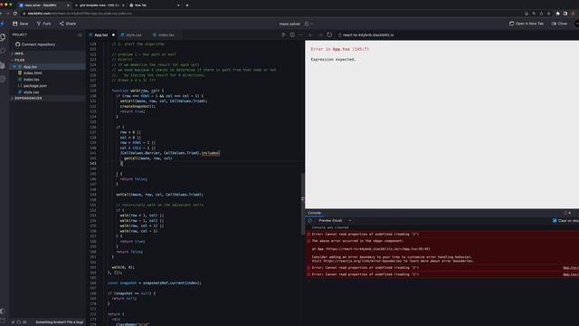 Maze Solver In JavaScript | JSer - Learning Algorithm