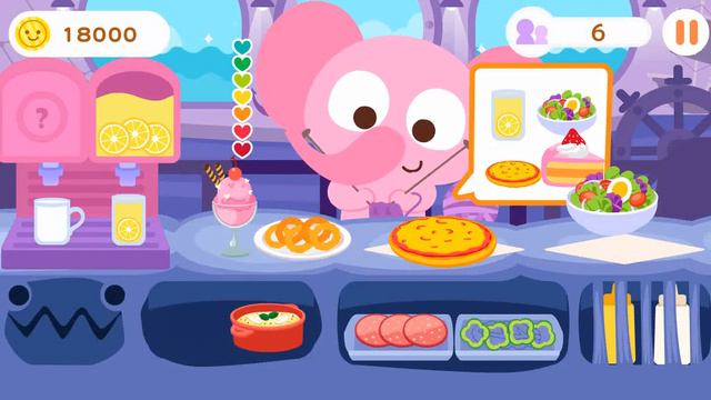Free restaurant management app for kids and toddlers - Purple Pink English Snackery Shop смотреть онлайн