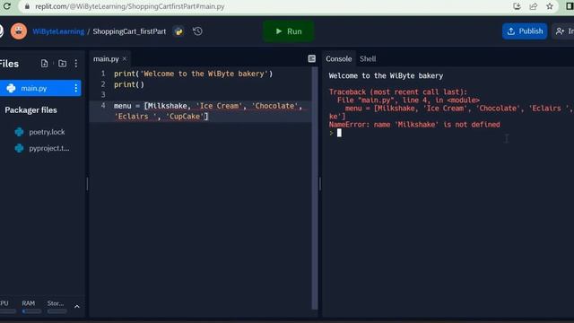 Python Programming: Creating the lists menu and price in the Shopping Cart project смотреть онлайн