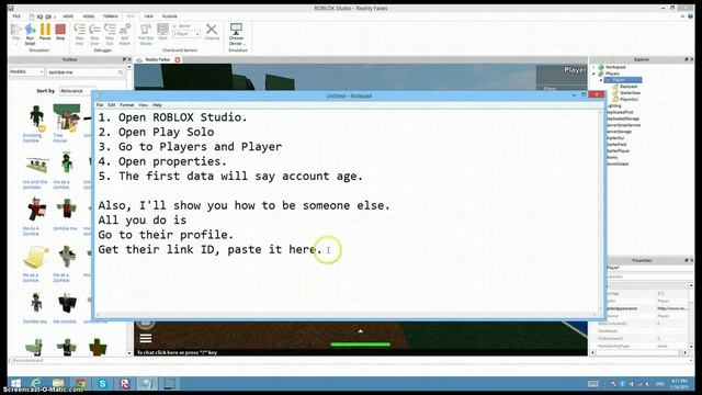 How to view account age & Change Characters ROBLOX смотреть онлайн