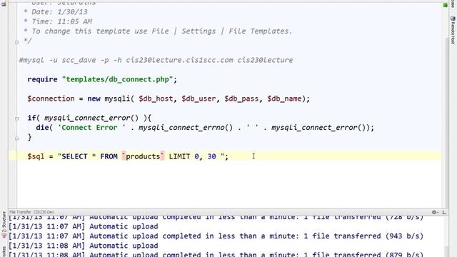 Intro to PHP - Day 14 - Connecting to MySQL from PHP смотреть онлайн