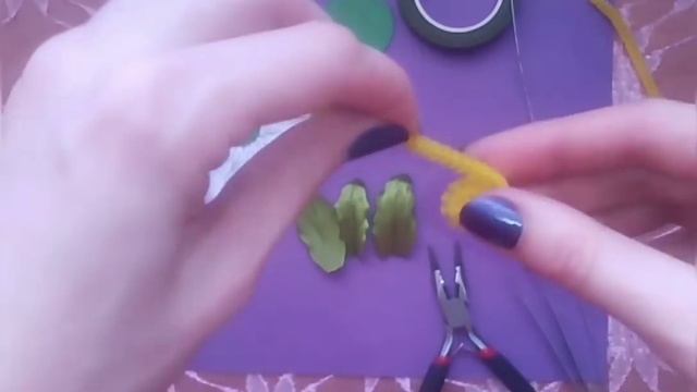 Ромашка из лент на стебле, flowers смотреть онлайн