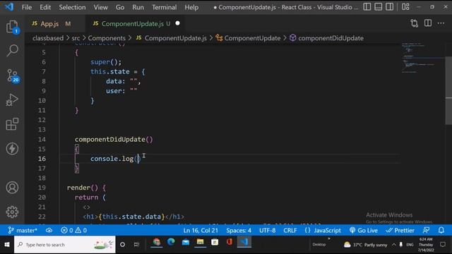 React LifeCycle Method ComponentDidUpdate( ) in Hindi / Urdu. смотреть онлайн
