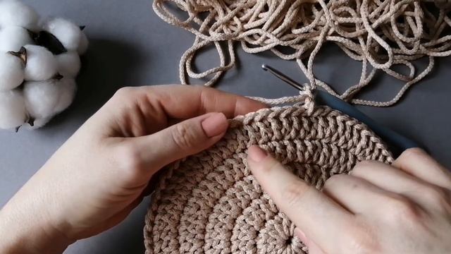 Круглая сервировочная салфетка из шнура, джута... смотреть онлайн