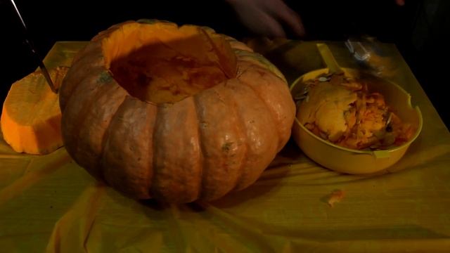 Тыква на хэллоуин своми руками. Jack-o-lantern making of смотреть онлайн
