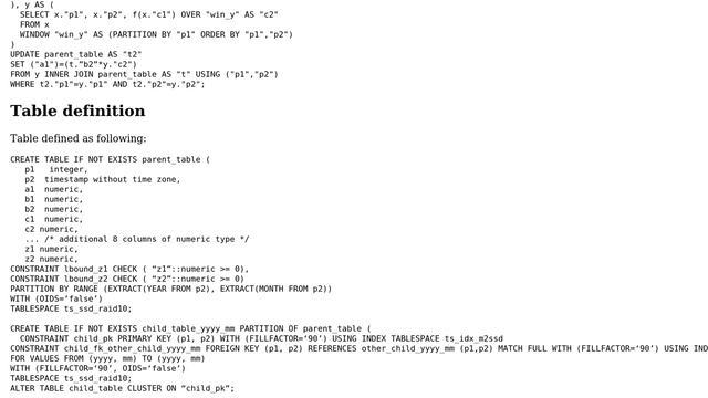 Databases: Suboptimal query plan when updating partitioned table смотреть онлайн