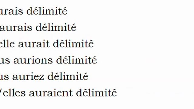 Изучение французского языка = Спряжение глаголов = Délimiter смотреть онлайн