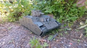 Танк О-I из пластилина, обстрел и утилизация