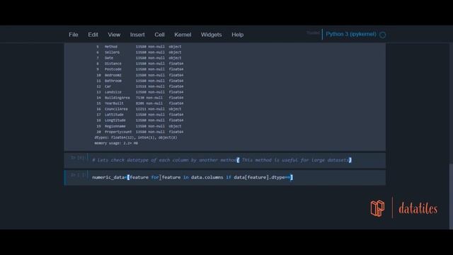 Exploratory Data Analysis | Find datatype of each column in data - DataTiles смотреть онлайн
