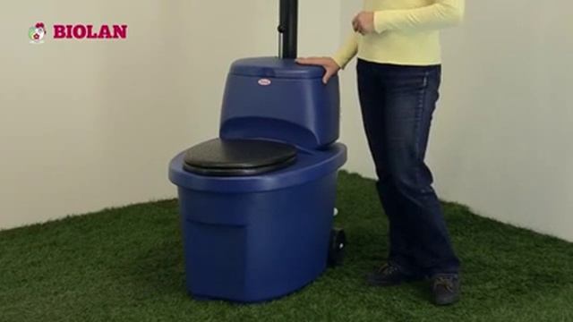 Сухой Туалет Biolan с Pазделителем, синий смотреть онлайн