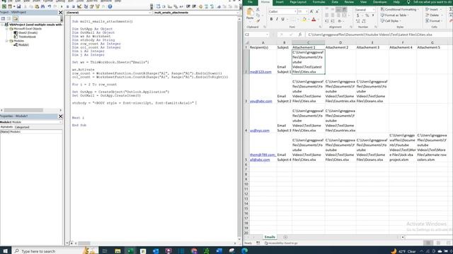 Excel VBA Macro: Send Multiple Emails (with Multiple Attachments) смотреть онлайн