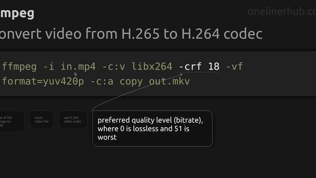 Convert video from H.265 to H.264 codec #ffmpeg смотреть онлайн