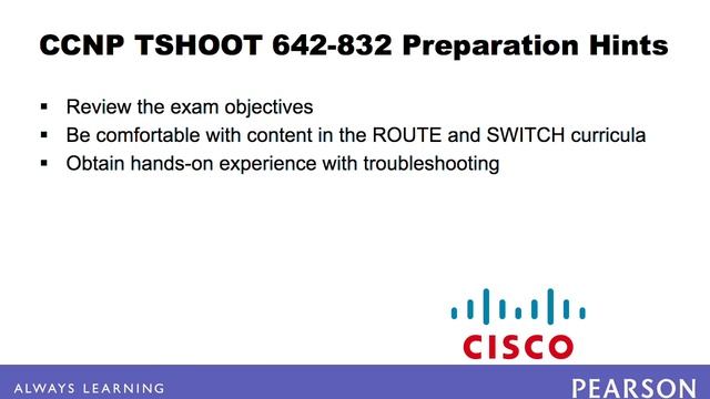 Exam Profile - CCNP TSHOOT 642-832 смотреть онлайн