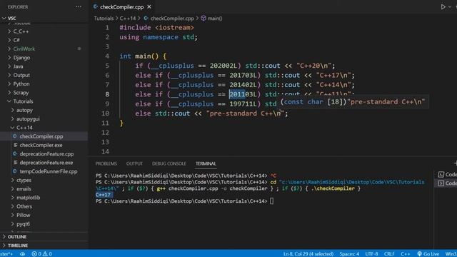How to check your C++ Compiler Version? смотреть онлайн