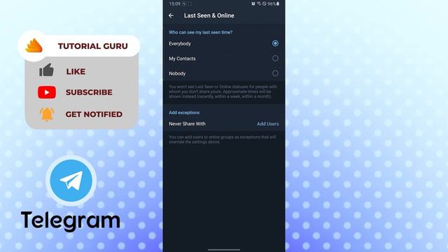 How to Hide Last Seen Time on Telegram App? Turn Off Last Seen Time Telegram Android Phone смотреть онлайн