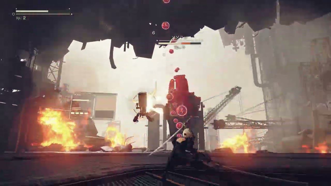 NieR: Automata [RUS, без комментариев]. Часть 1: Разведка фабрики.