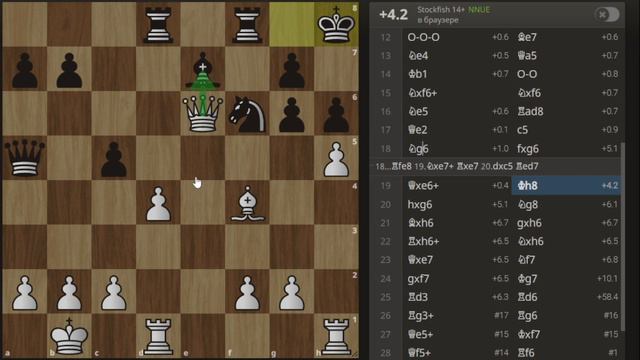 14 летний Магнус Карлсен жертвует много фигур и разрывает Защиту Каро-Канн смотреть онлайн