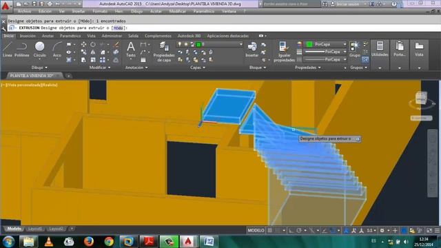 Tutorial Vivienda 3D con AutoCad 2015 смотреть онлайн