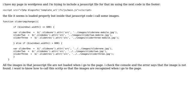 Wordpress: Why the images on mi javascript are not found? смотреть онлайн