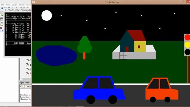 Traffic signal OpenGL project | Traffic control system simulation in OpenGL with c++ source code смотреть онлайн