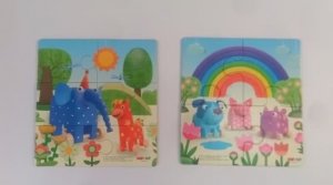 Пазлы для самых маленьких. Собираем пазл с героями мультфильма Деревяшки.