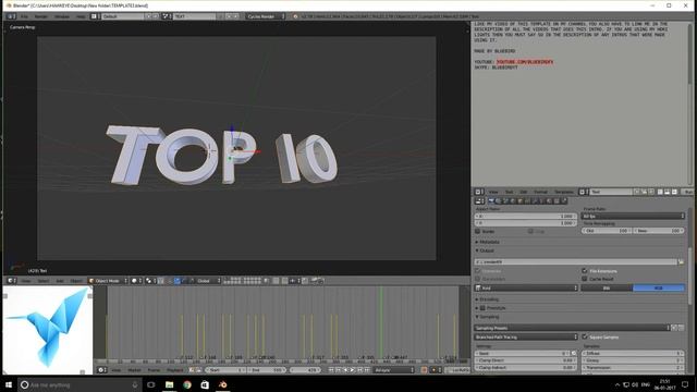 How to Make Template OR Intro Using Blender- fast and easy way смотреть онлайн