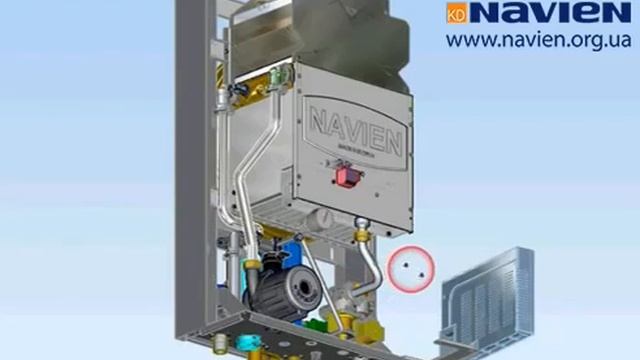 Замена вторичного теплообменника газового котла Навьен