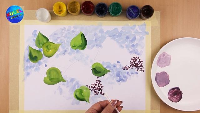 Сирень. Рисуем ватными палочками. Рисуем с детьми. Идеи для рисования. Рисуем сирень. Lilacs смотреть онлайн