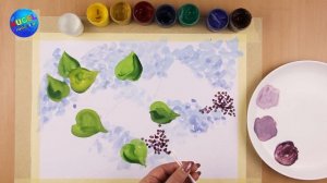 Сирень. Рисуем ватными палочками. Рисуем с детьми.  Идеи для рисования.  Рисуем сирень. Lilacs