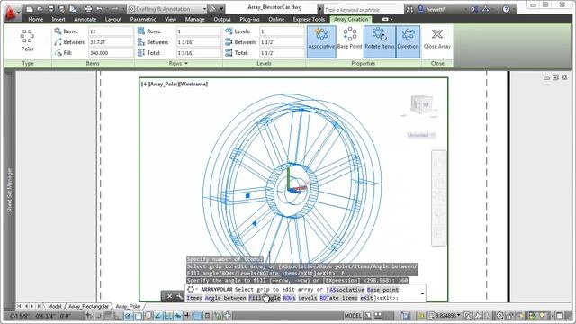 AutoCAD 2013 - 3D Associative Array смотреть онлайн