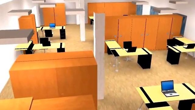 Офис, 16х10 м, h = 3м. 22 Светильника. смотреть онлайн