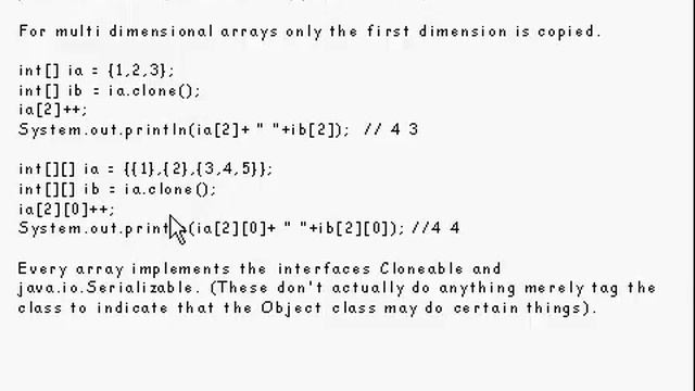 Java Tutorial 5.13 Arrays Part 13/15 - cloning смотреть онлайн