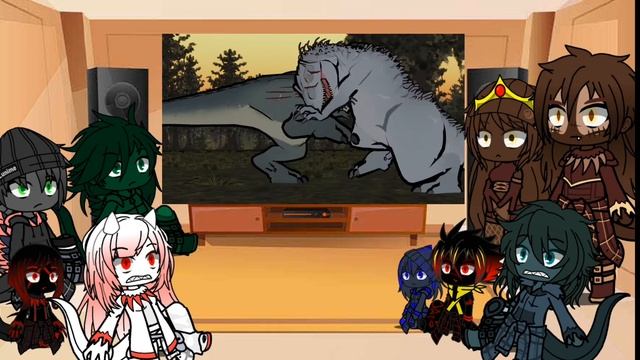 dinos [indominus rex vs vastatosaurus rex] react to gacha смотреть онлайн