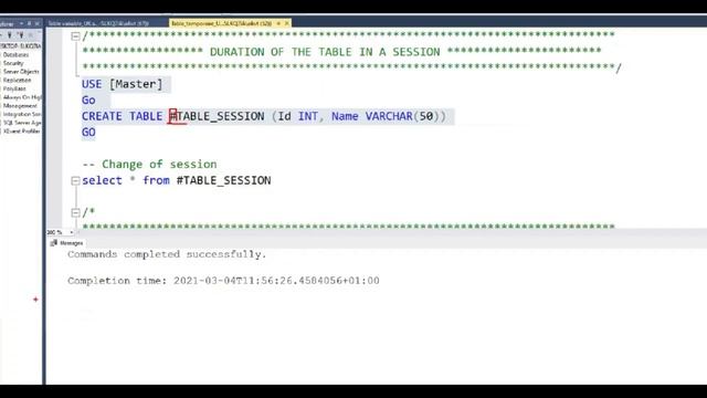 The temporary table | SQL server смотреть онлайн